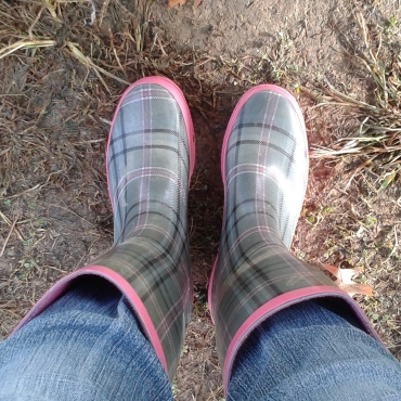 Sometime you have to trade in your cowboy boots for rain boots